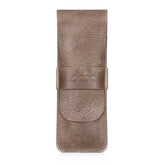 Londo Genuine Leather Pen and Pencil Case with Tuck in Flap (Beige)